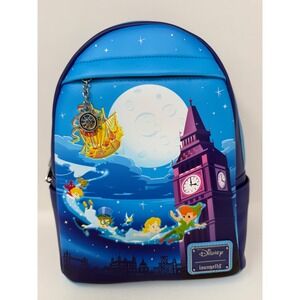 Disney Peter Pan Loungefly Mini Backpack Glow in‎ the Dark Neverland Bag